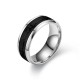 Stainless steel luminous heartbeat ring ECG couple ring