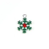 Alloy Christmas Oil Drop Snowflake Pendant Hair Accessories Accessories Bracelet Necklace Accessories DIY Alloy Accessories