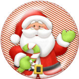 20MM  Christmas   Santa Claus   Print   glass  snaps buttons