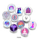 20MM  Elephant  Faith  Yago  Print   glass  snaps buttons