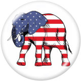 20MM  Elephant   Print   glass  snaps buttons