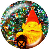 20MM  Christmas   Santa Claus   Print   glass  snaps buttons