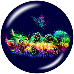20MM  Owl   frog  sea turtle  Cat  rabbit  Dog  Print   glass  snaps buttons