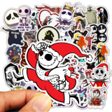 50 zombie brides and Christmas Fright night Halloween theme holiday waterproof removable suitcase graffiti stickers