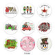 20MM  Christmas  Car  Snowman  Print   glass  snaps buttonDeer