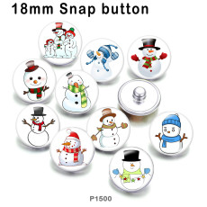 10pcs/lot  Christmas  Snowman  glass picture printing products of various sizes  Fridge magnet cabochon