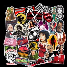 50 classic movie stickers to kill Bill and other themes, car, motorcycle, electric car trunk waterproof stickers