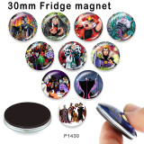 10pcs/lot  Wizard  witch  glass picture printing products of various sizes  Fridge magnet cabochon