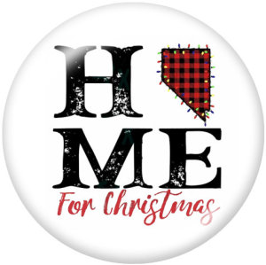20MM  Christmas   Print   glass  snaps buttons