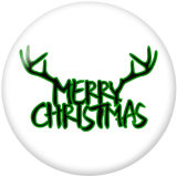 20MM  Christmas  Deer   Print   glass  snaps buttonDeer