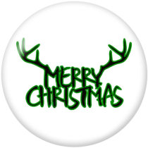 20MM  Christmas  Deer   Print   glass  snaps buttonDeer