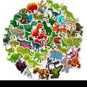 50 unique dinosaur Tyrannosaurus children cartoon stickers luggage trolley graffiti stickers