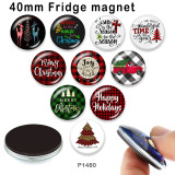 10pcs/lot  Christmas  Tree  Car  glass picture printing products of various sizes  Fridge magnet cabochon