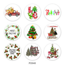 20MM  Christmas  Car  love  Print   glass  snaps buttonDeer