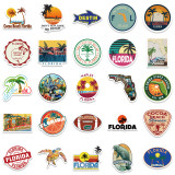50 pieces of Florida graffiti stickers personalized decoration luggage water cup waterproof DIY