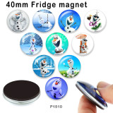 10pcs/lot  Christmas  Snowman  glass picture printing products of various sizes  Fridge magnet cabochon