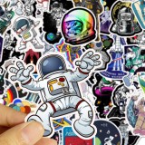 50 cartoon stickers into the astronaut space station moon rocket universe trolley computer graffiti stickers