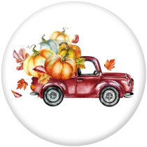 20MM  Christmas  Car  love  Print   glass  snaps buttonDeer