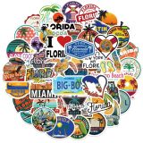 50 pieces of Florida graffiti stickers personalized decoration luggage water cup waterproof DIY