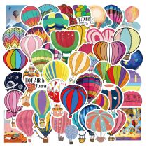 50 cartoon hot air balloon graffiti stickers decorative suitcase water cup guitar waterproof DIY