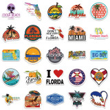 50 pieces of Florida graffiti stickers personalized decoration luggage water cup waterproof DIY
