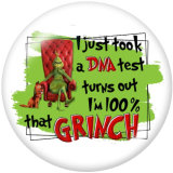 20MM  Christmas  Car  Snowman  Print   glass  snaps buttonDeer