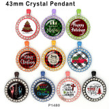 10pcs/lot  Christmas  Tree  Car  glass picture printing products of various sizes  Fridge magnet cabochon