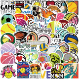 50 Ball Sports Collection Stickers Personalized Decoration Luggage Notebook Waterproof Removable Glue Non-repetitive Stickers