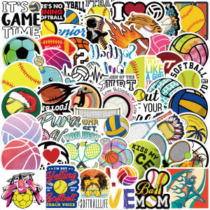 50 Ball Sports Collection Stickers Personalized Decoration Luggage Notebook Waterproof Removable Glue Non-repetitive Stickers