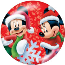 20MM  Cartoon  Christmas  Print  glass  snaps buttonDeer