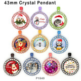 10pcs/lot  Christmas  Cat  Dog  glass picture printing products of various sizes  Fridge magnet cabochon
