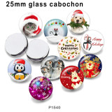 10pcs/lot  Christmas  Cat  Dog  glass picture printing products of various sizes  Fridge magnet cabochon