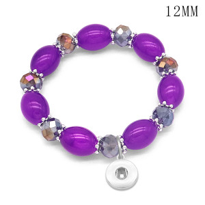 1 buttons With  snap crystal Elasticity  bracelet fit12MM  snaps jewelry