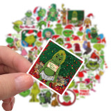 50 pieces of movie green hair monster Grinch graffiti stickers motorcycle suitcase notebook waterproof without leaving glue