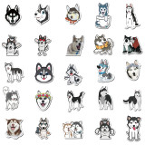50 cute pet husky graffiti stickers suitcase laptop thermos computer waterproof stickers