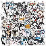 50 cute pet husky graffiti stickers suitcase laptop thermos computer waterproof stickers