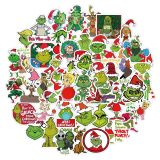50 pieces of movie green hair monster Grinch graffiti stickers motorcycle suitcase notebook waterproof without leaving glue