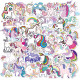50 cartoon unicorn graffiti stickers suitcase guitar skateboard waterproof and no glue