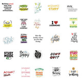 100 inspirational English learning motto graffiti stickers decorative luggage waterproof without leaving glue stickers