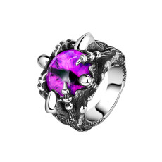 Stainless steel Retro European and American style men's devil's eye ring
