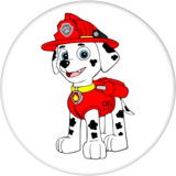 20MM  Cartoon  dog  Print   glass  snaps buttons