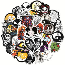 50 Christmas Horror Night Halloween Horror Graffiti Stickers Window Wall Wall Water Cup Trolley Sticker Stickers