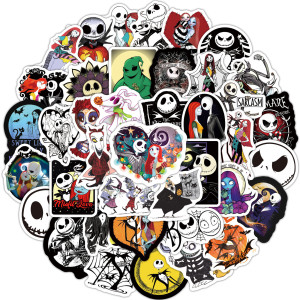 50 new zombie brides and Christmas horror night Halloween graffiti stickers water cup trolley case waterproof stickers