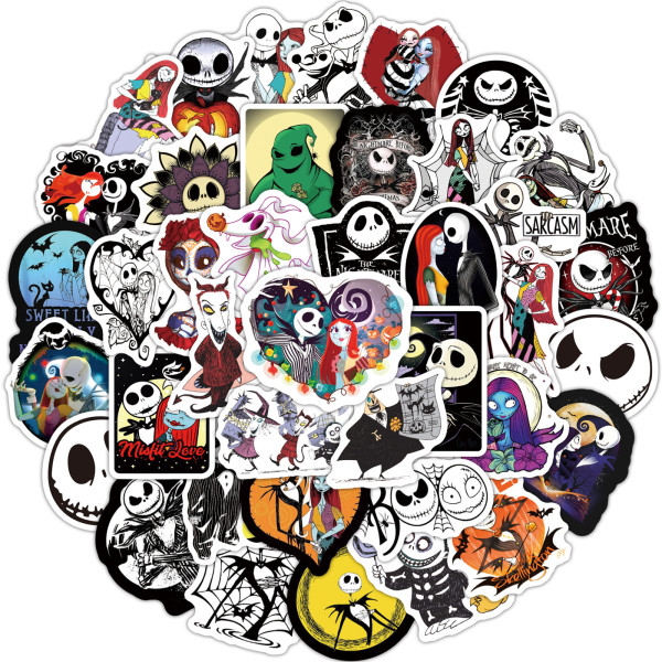 50 new zombie brides and Christmas horror night Halloween graffiti stickers water cup trolley case waterproof stickers