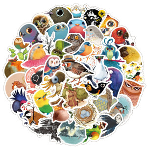 50 fairy tale cartoon animals cute bird owl graffiti stickers mobile phone water cup computer hand account book stickers