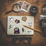 50 new zombie brides and Christmas horror night Halloween graffiti stickers water cup trolley case waterproof stickers