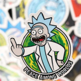 50 trumpeter Rick and Morty graffiti stickers skateboard water cup trolley stickers