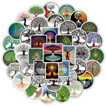 50 new totem tree of life graffiti stickers waterproof suitcase notebook scooter water cup stickers