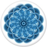 20MM  Love  mandala  Print   glass  snaps buttons