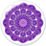 20MM  Love  mandala  Print   glass  snaps buttons